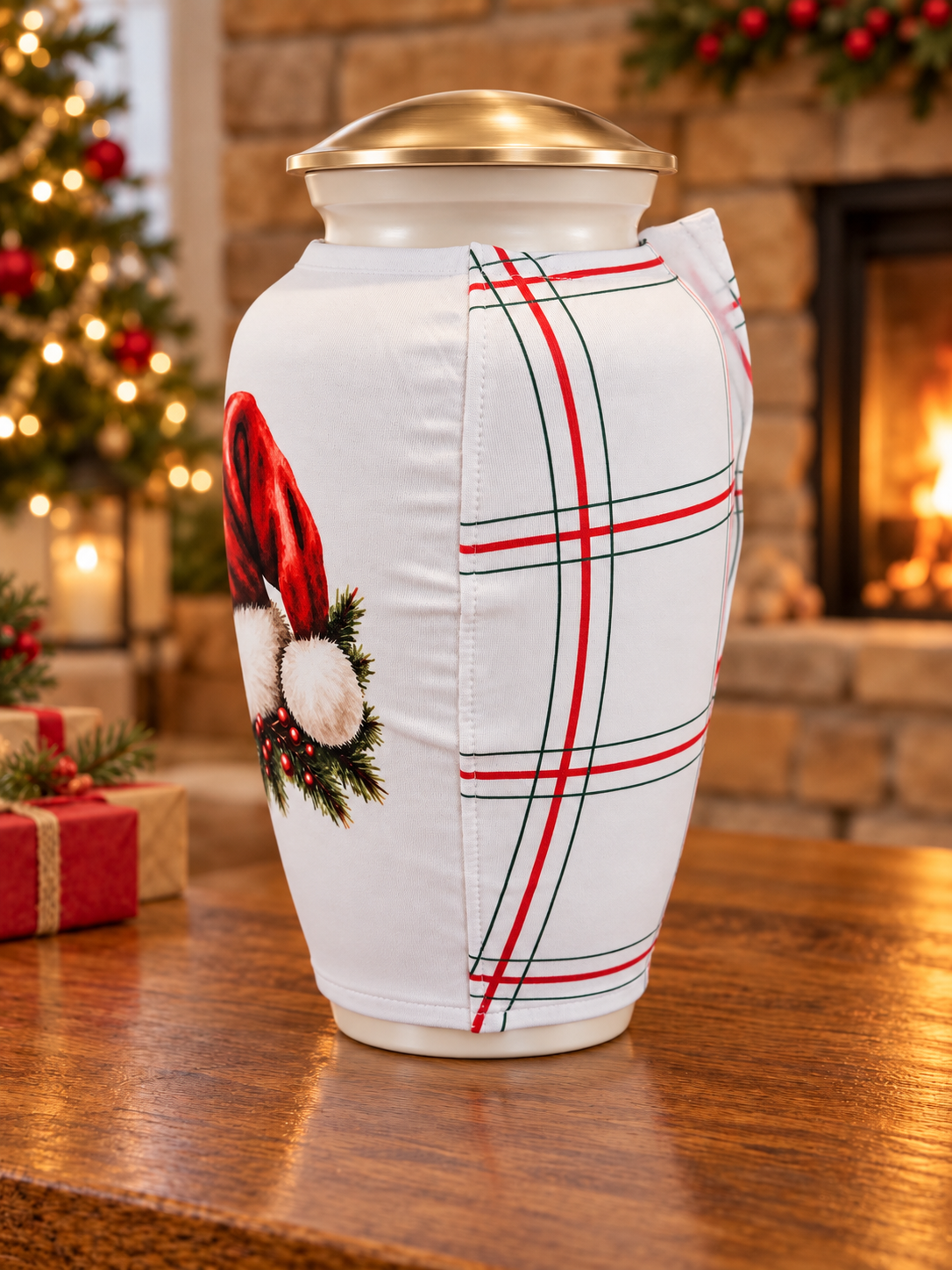 Santa Hat with Plaid