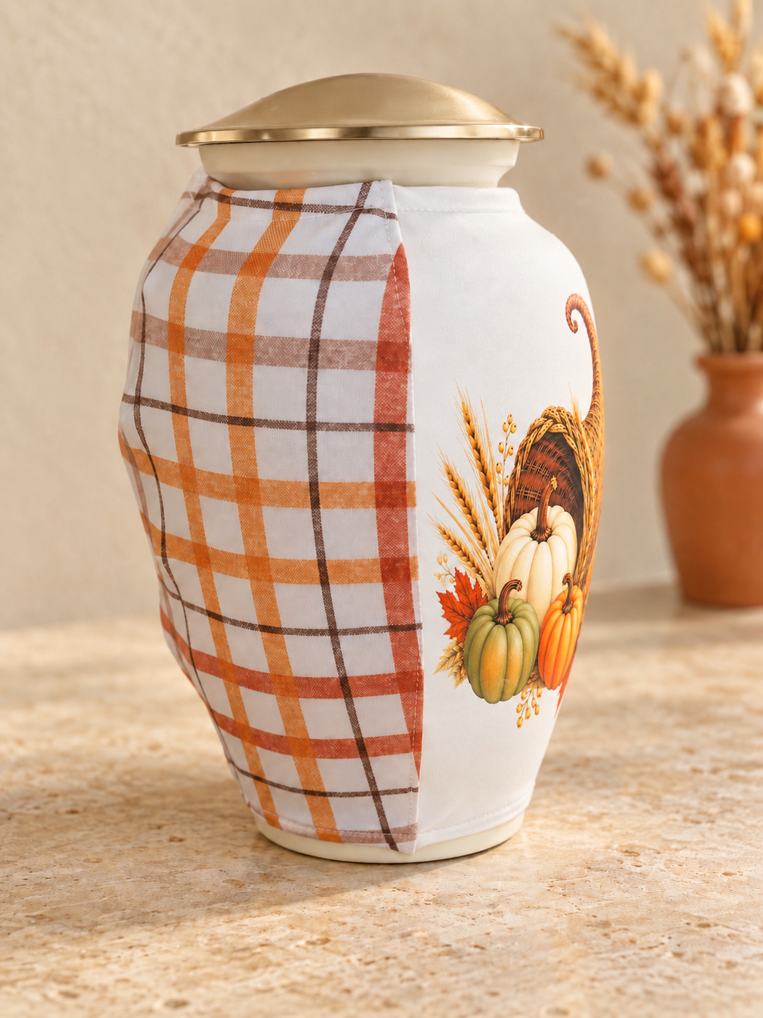 Cornucopia with Plaid
